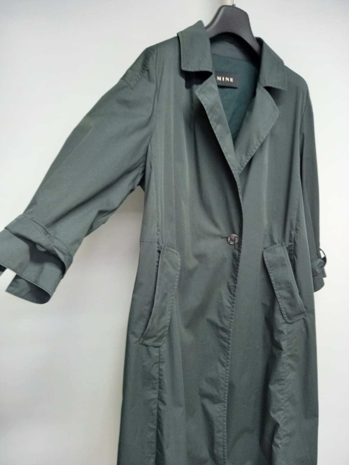 마인 MINE 춘하추 홀겹 맥시 롱 트렌치코트 82 44.55 상품이미지4