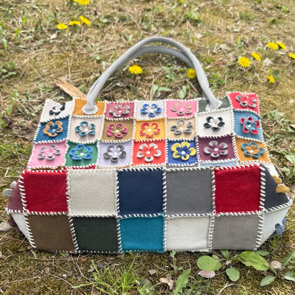 동글꽃 패치워크 스웨이드 가방 상품이미지7