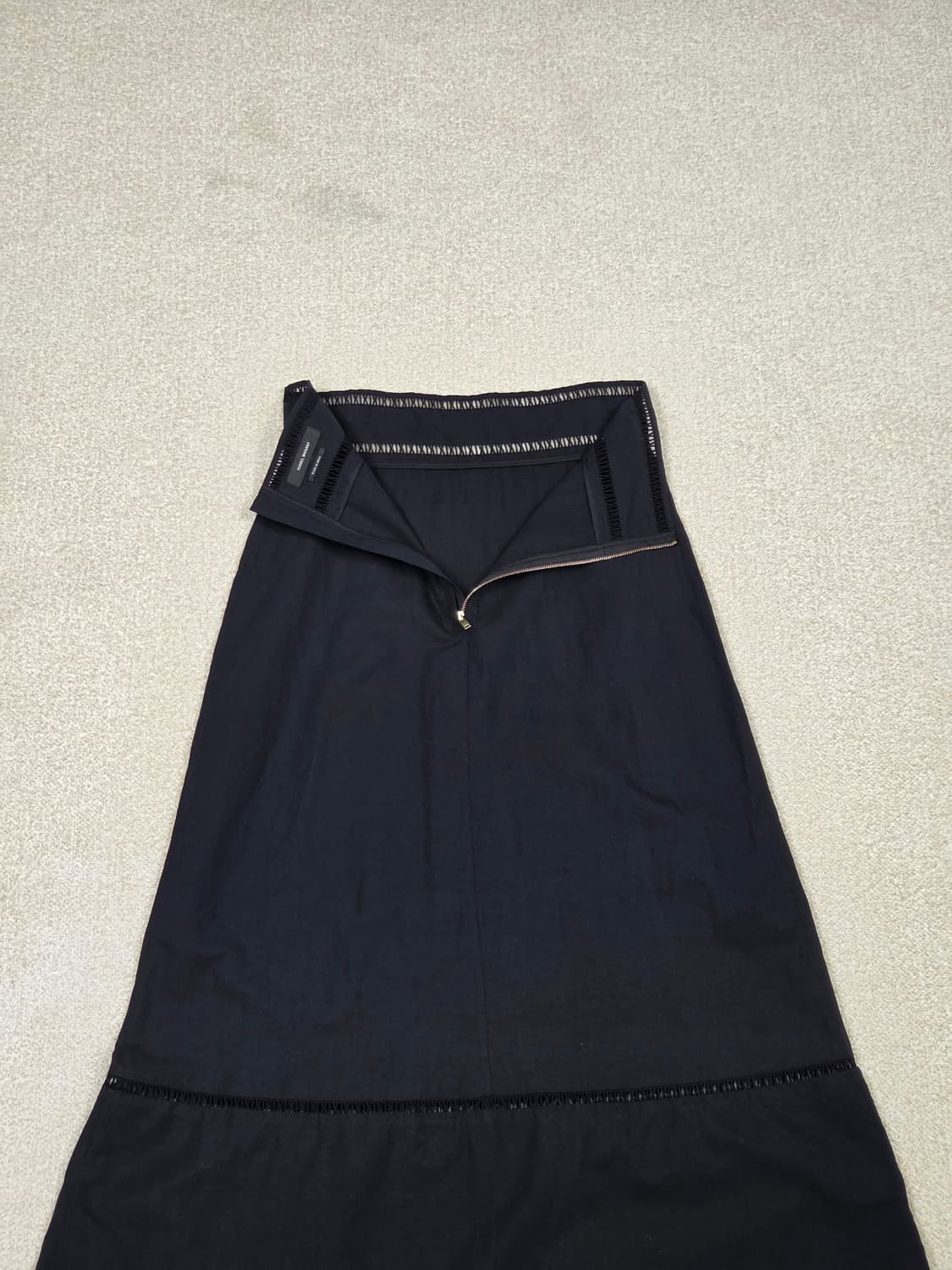 [이자벨마랑] 린넨 블렌드 사다리 레이스 미디 스커트 | S00118 상품이미지5