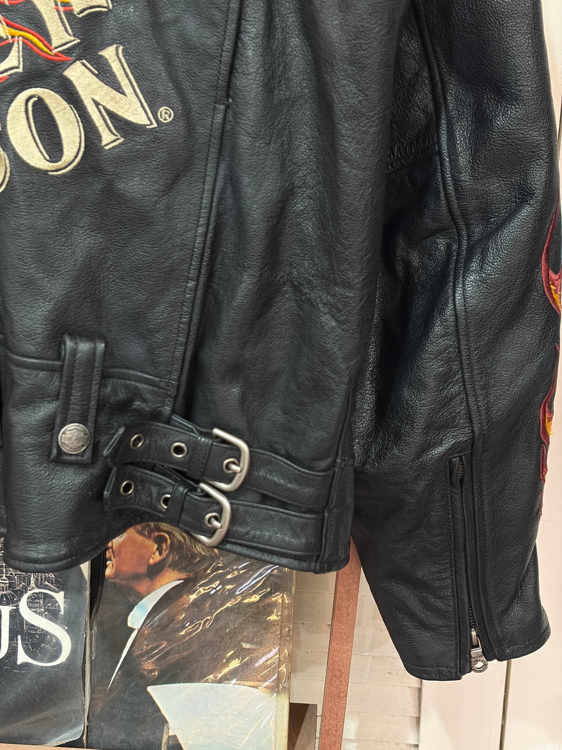 할리데이비슨 플레임 레더 자켓 XL 상품이미지2