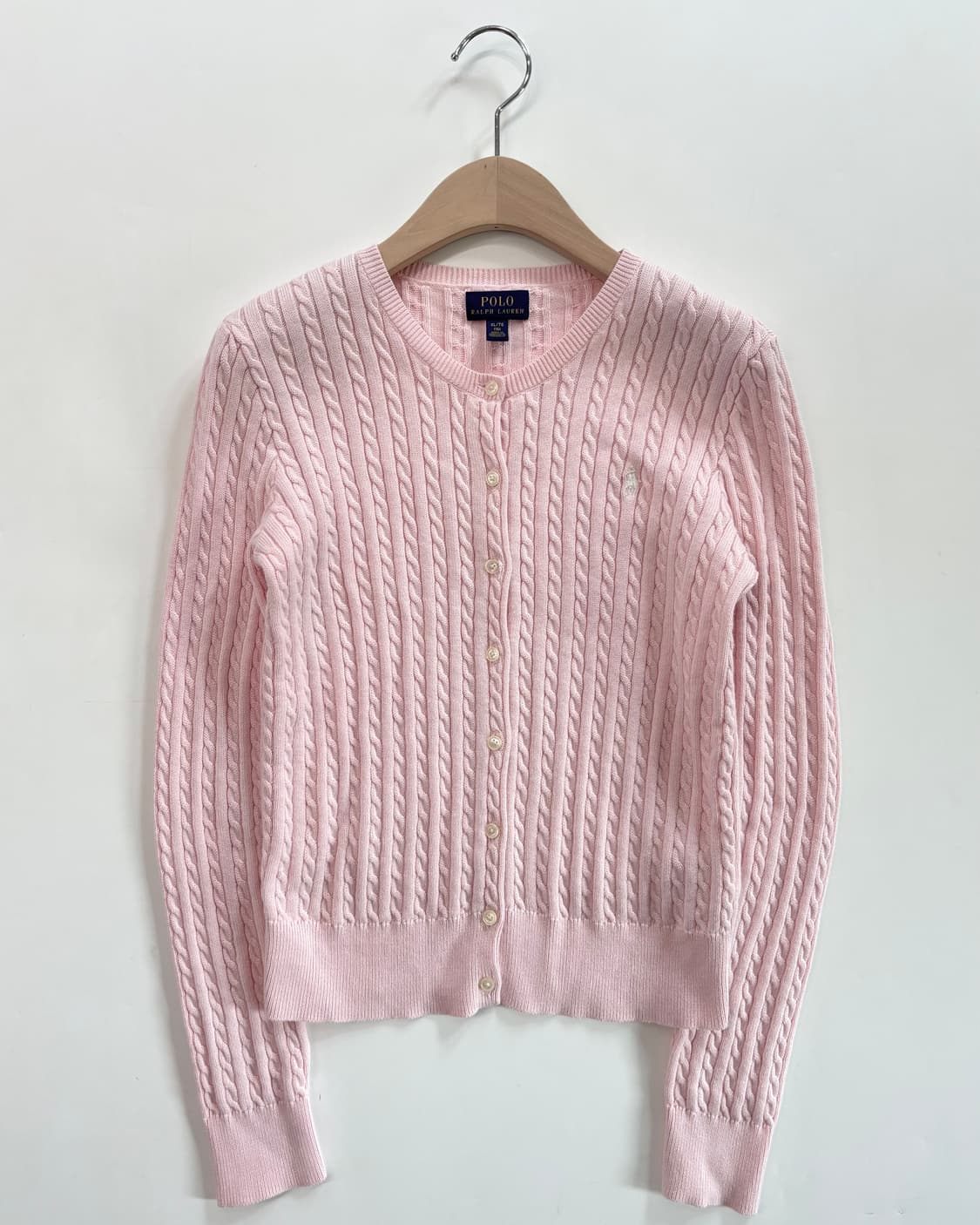 Polo 폴로 랄프로렌 걸즈 케이블 가디건 베이비핑크컬러 상품이미지4