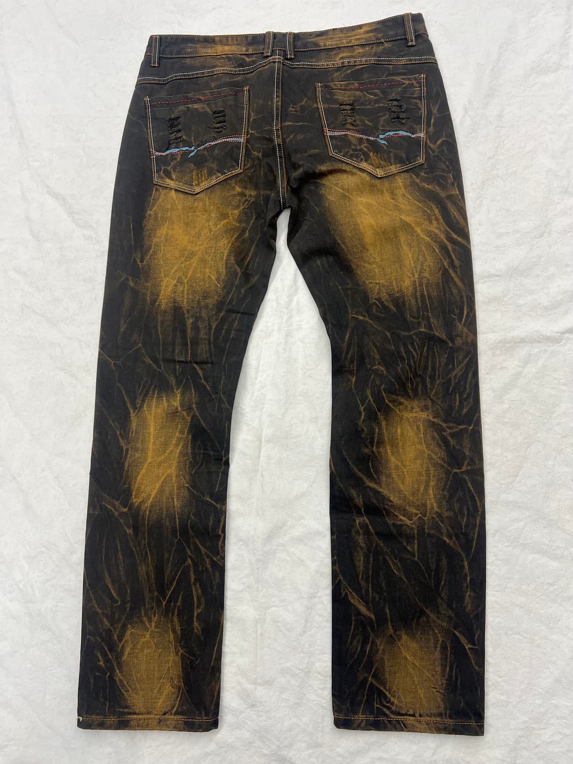 다크브라운 패치워크 데님진 상품이미지9