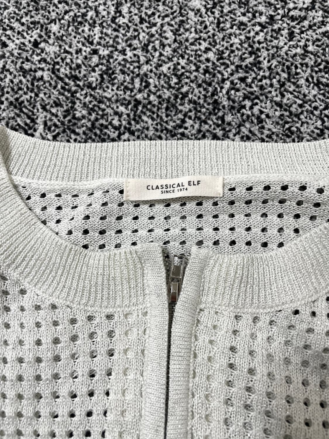 vinteちきゅ. Classical Elf 크로셰 글리터 니트 가디건 상품이미지3