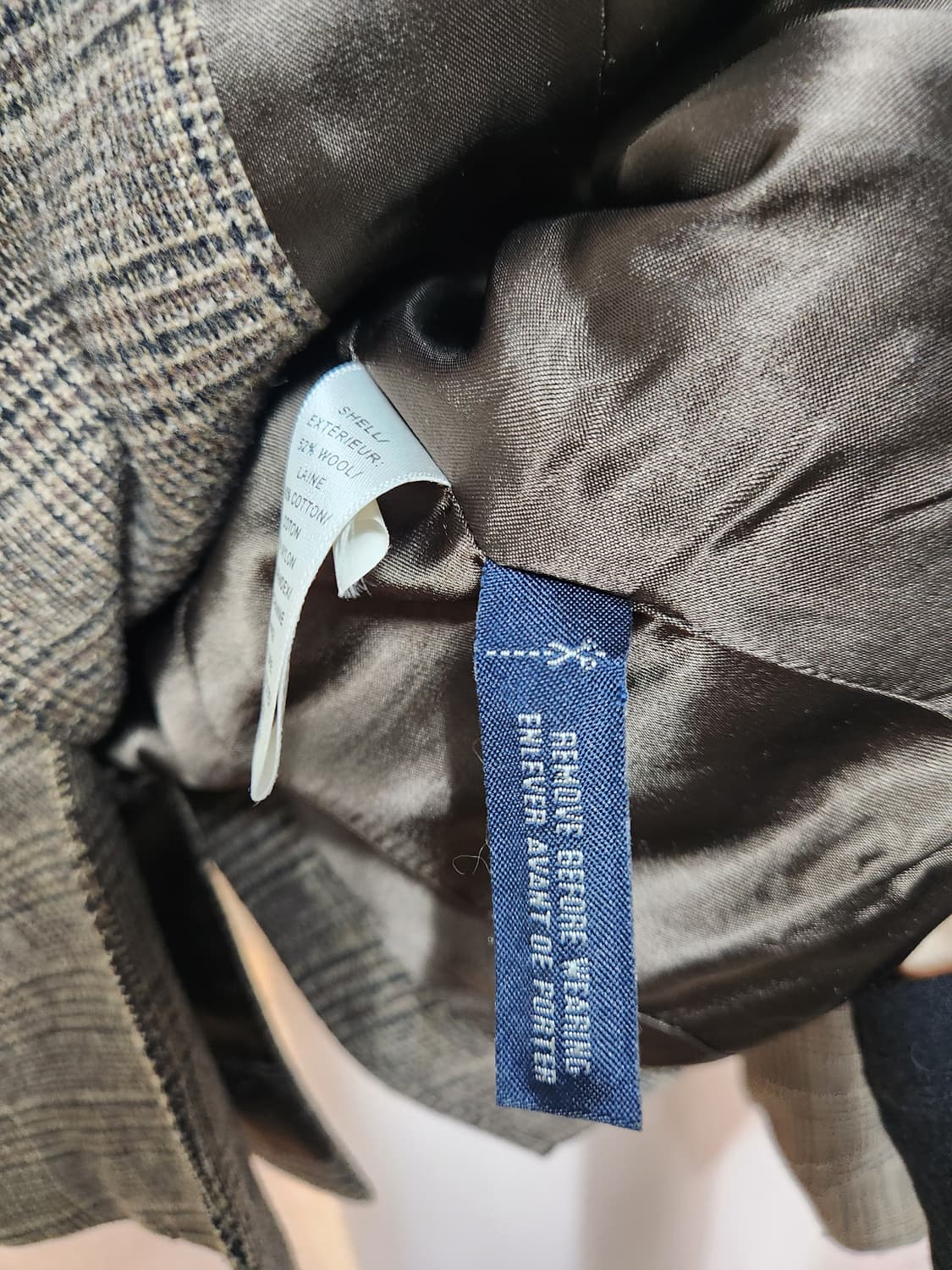 바나나 니퍼블릭 체크무늬 반버튼 숏 자켓 상품이미지6