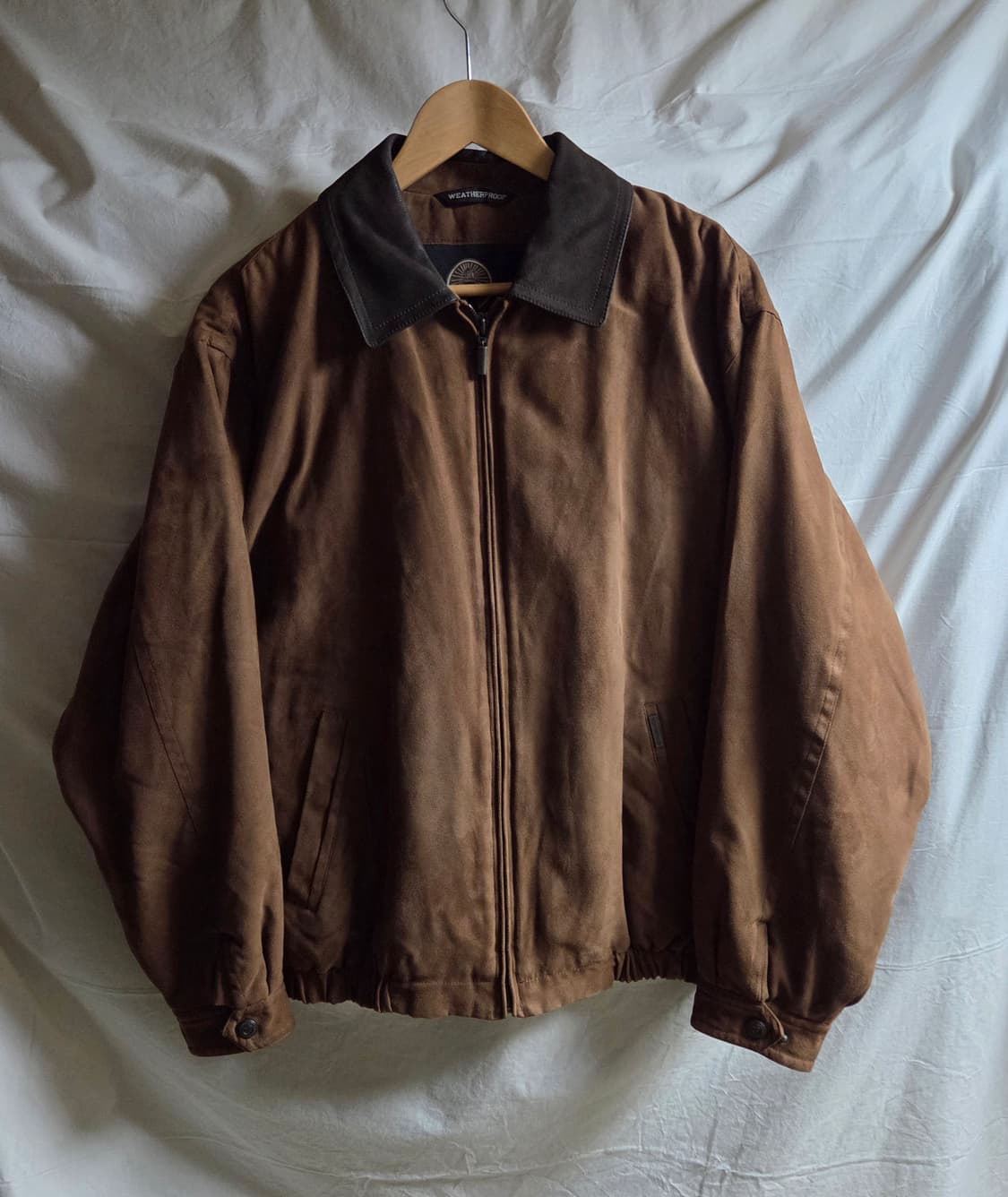 Weatherproof 브라운 페이크 스웨이드 레더 카라 자켓 XL 상품이미지1