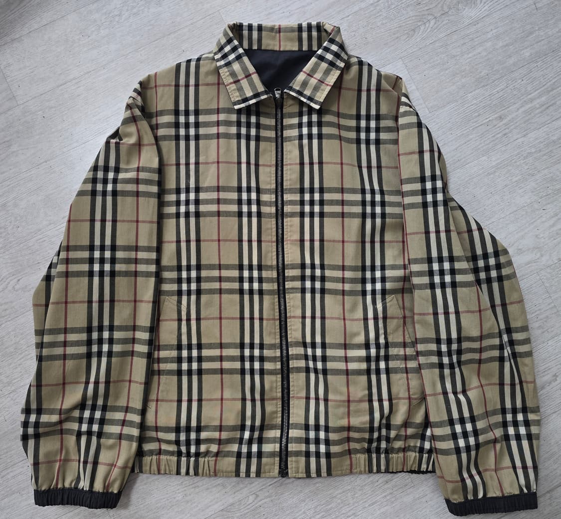 (정품) 버버리 리버서블 체크 점퍼 L 사이즈 남성 명품 자켓 슈프림 상품이미지1