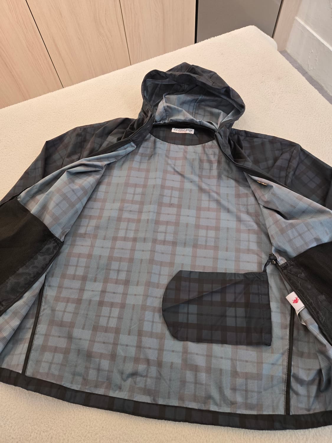 폴로 체크 후드 바람막이 점퍼(바스락, 홀겹) 100 상품이미지7