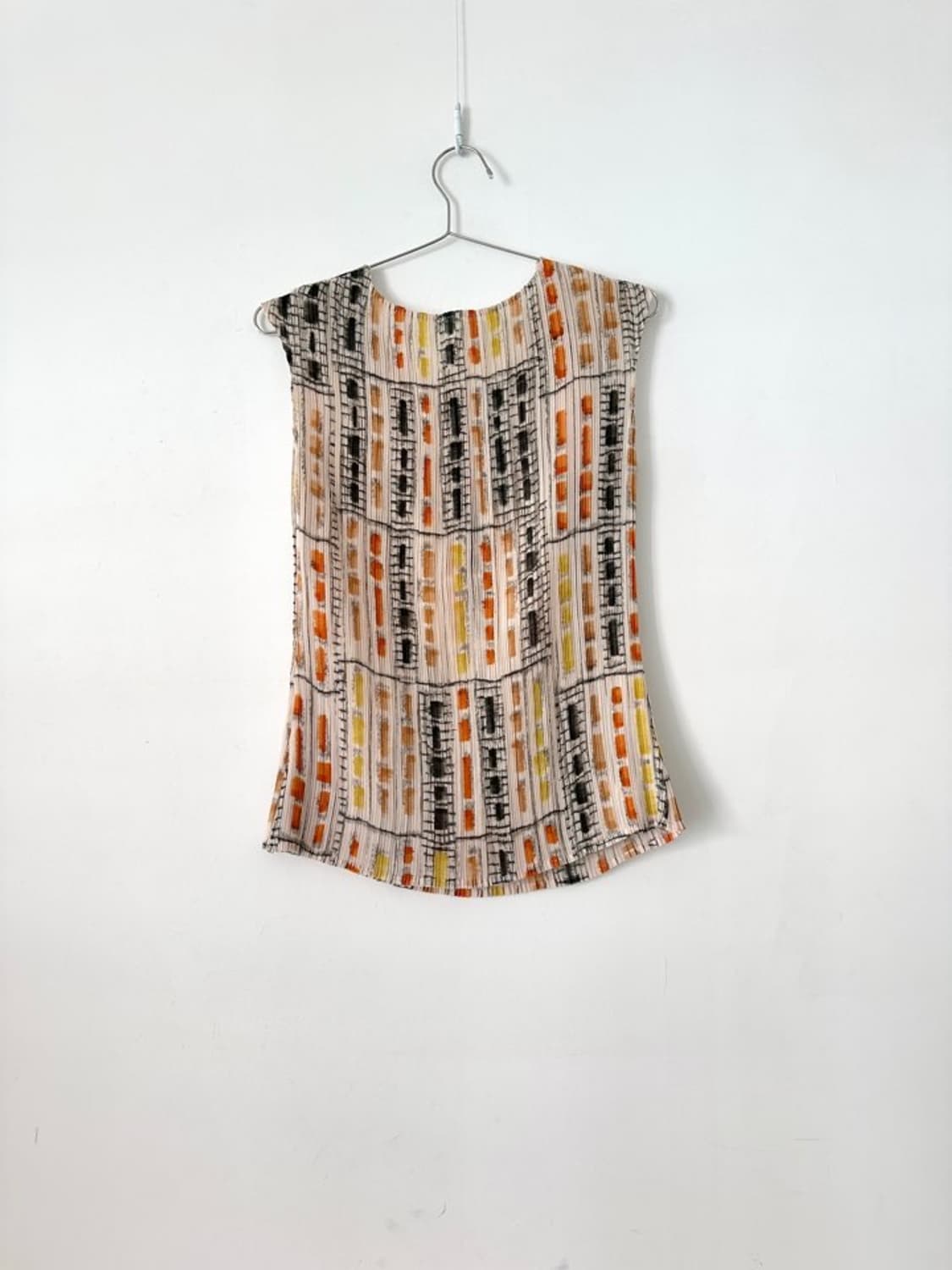 Brush art pleats / beige& green & orange 상품이미지3