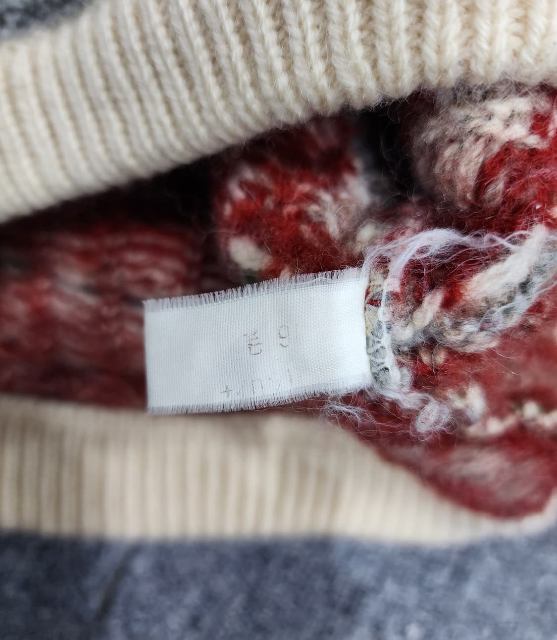 빈티지 노르딕 모리걸 두툼 울 가디건 상품이미지6