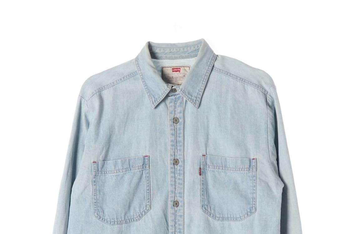 리바이스 라이트 블루 데님 셔츠 L 상품이미지3