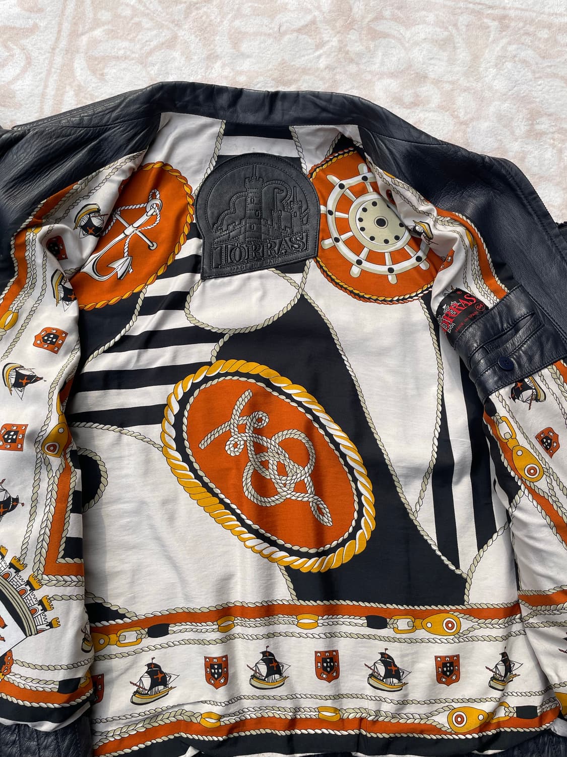 다크네이비 웨스턴 레더자켓 made in spain 상품이미지9