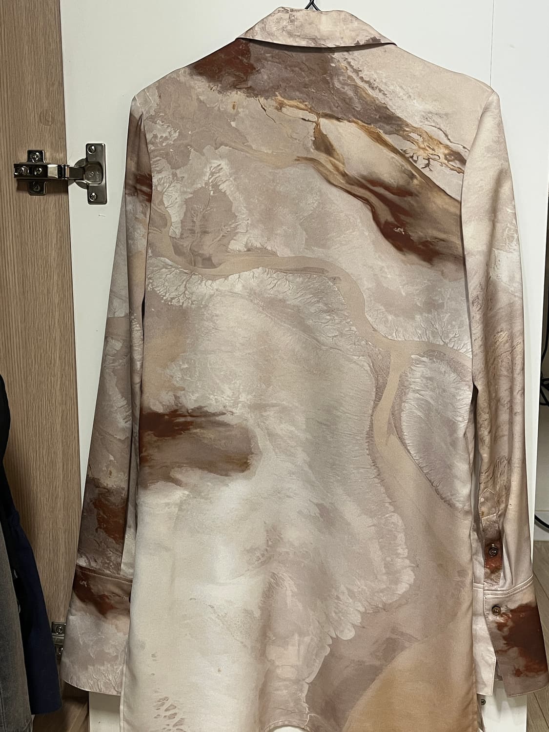 로우클래식 슬림 실크 블라우스 셔츠 M 상품이미지5