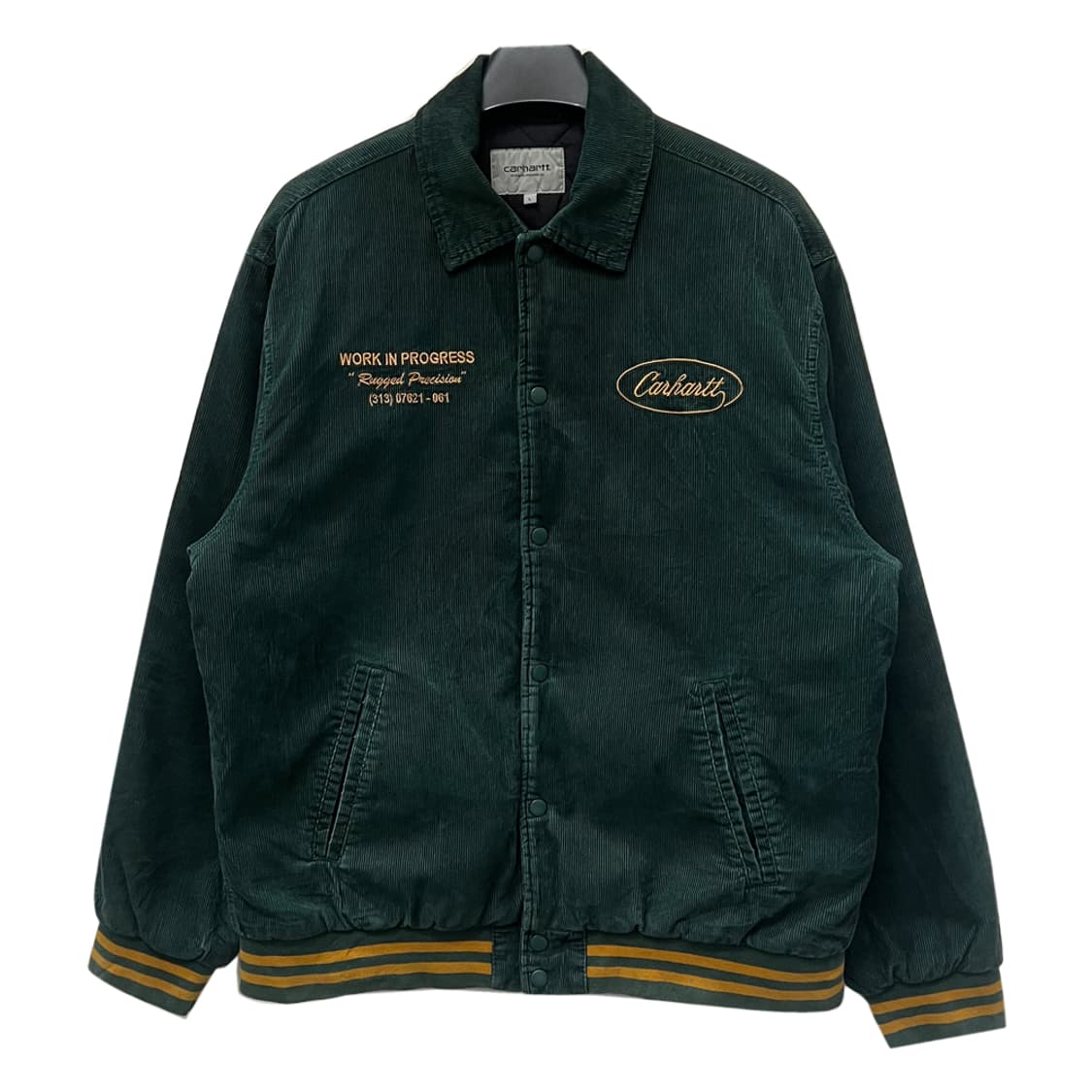 칼하트 WIP 러그드 레터맨 디스커버리 그린 자켓 L 상품이미지1