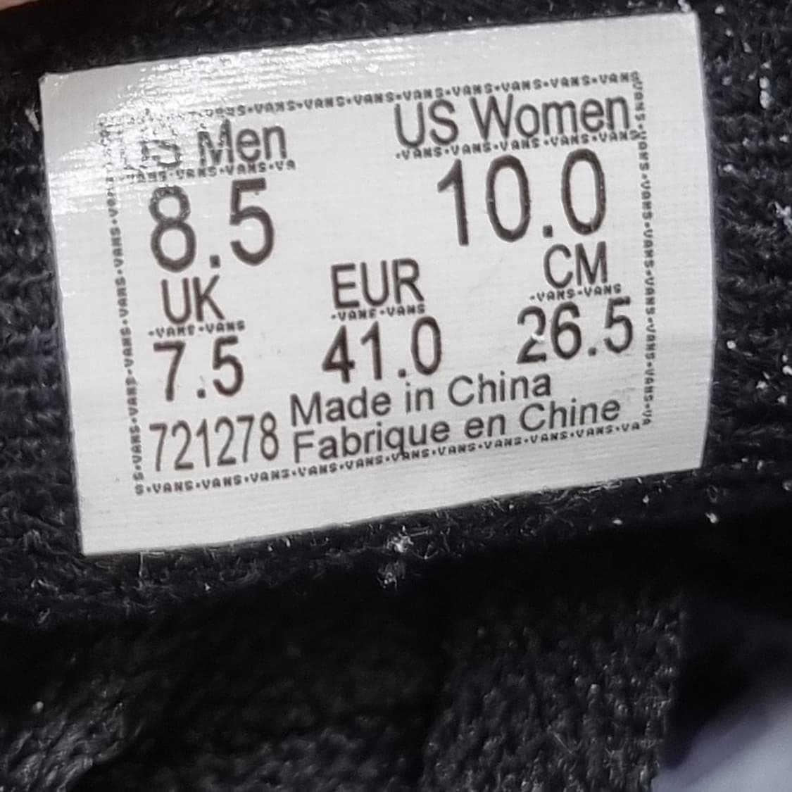 반스 올드스쿨 올블랙 남성스니커즈265 상품이미지6