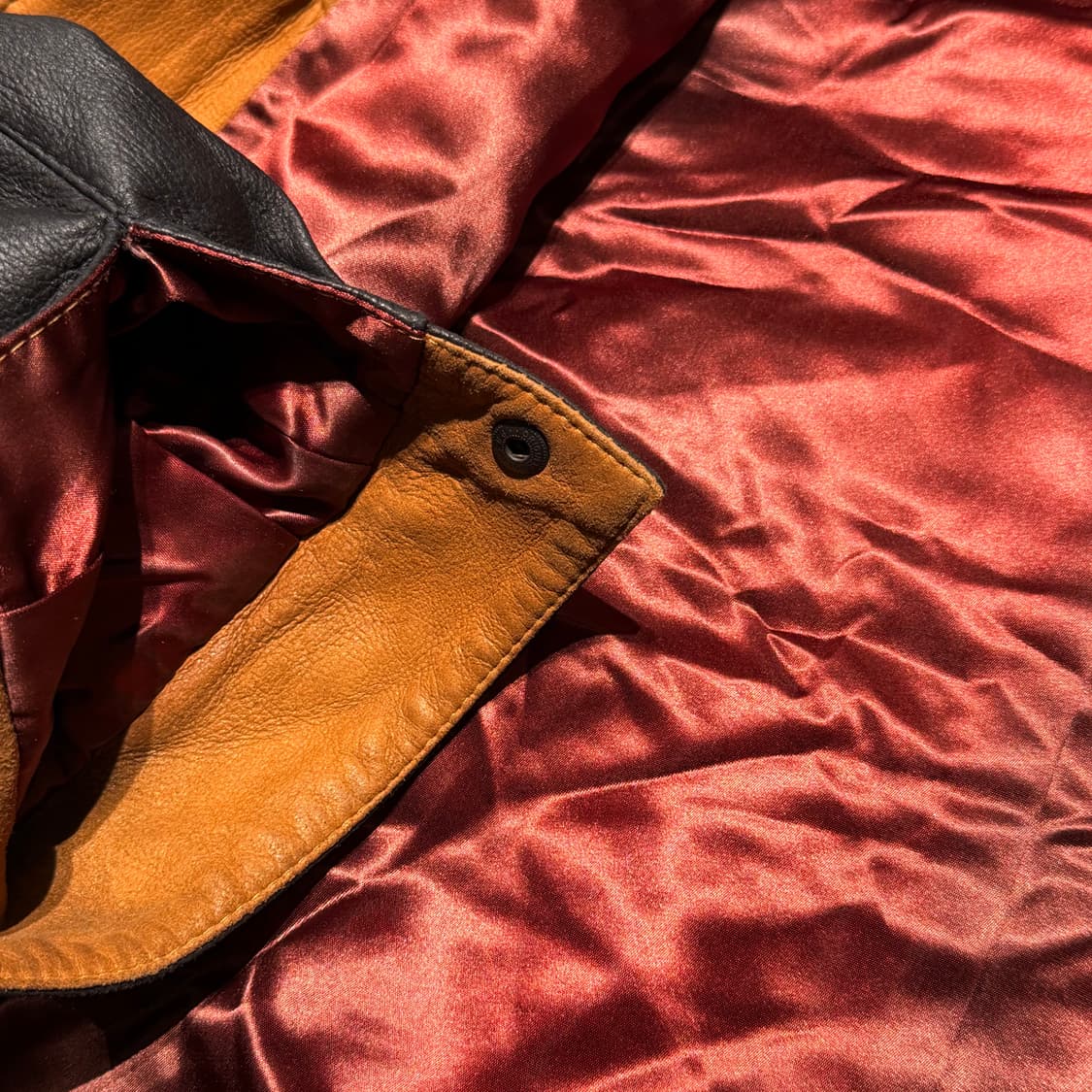 USA 제이콥 스티븐스 그레인 나파가죽 봄버 자켓 L 105~ 상품이미지6