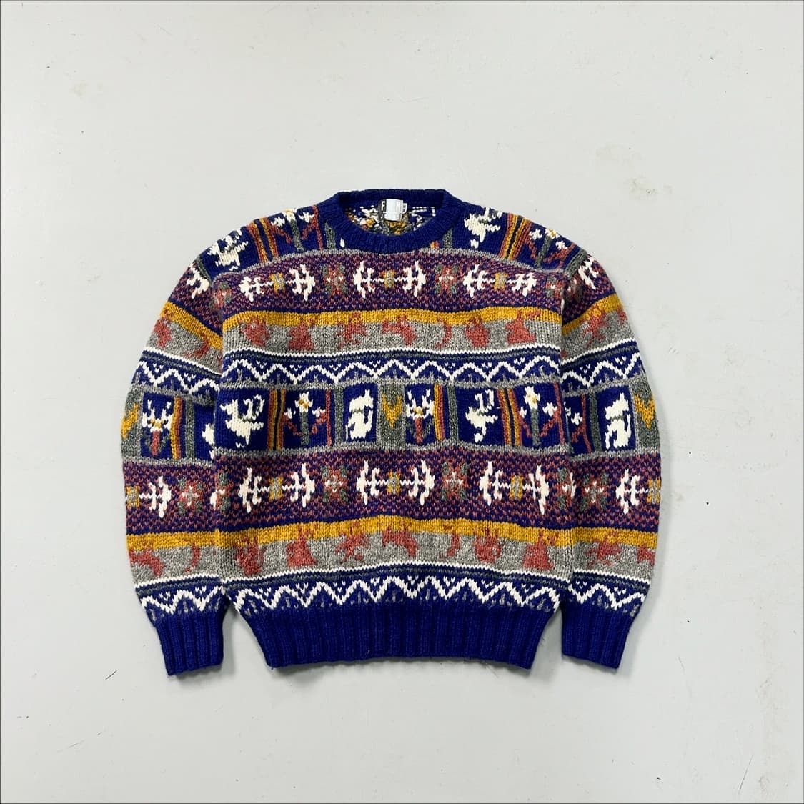 간사이 야마모토 페어아일 헤비 울 스웨터  상품이미지1