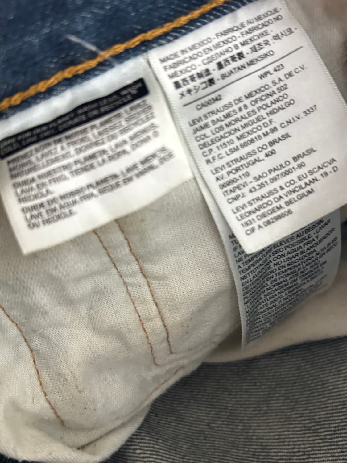 리바이스501스트레이트 핏 딥블루 팬츠 팝니다 커스텀(부츠컷) (정품) 상품이미지4