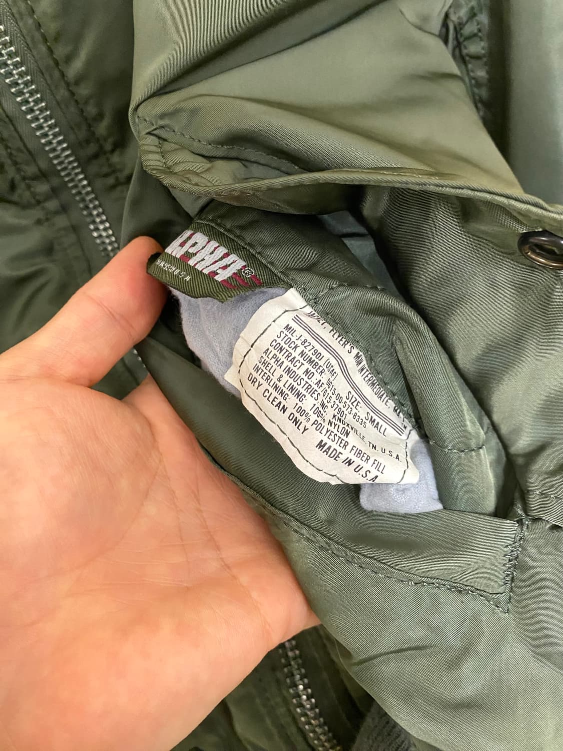80~90s ALPHA INDUSTRIES ma-1 80~90년대 알파 상품이미지7