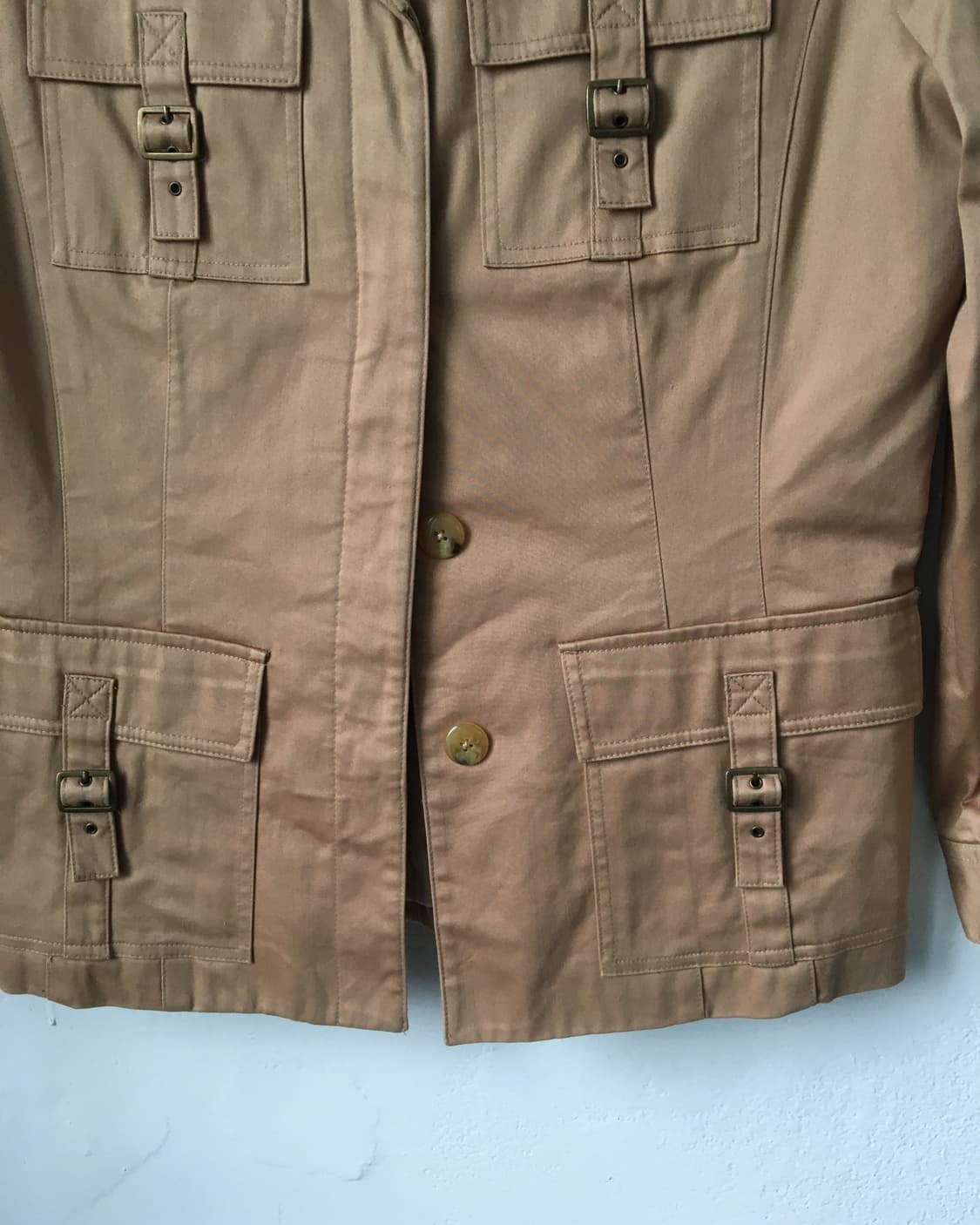 Belted multi pocket high neck jacket 상품이미지3