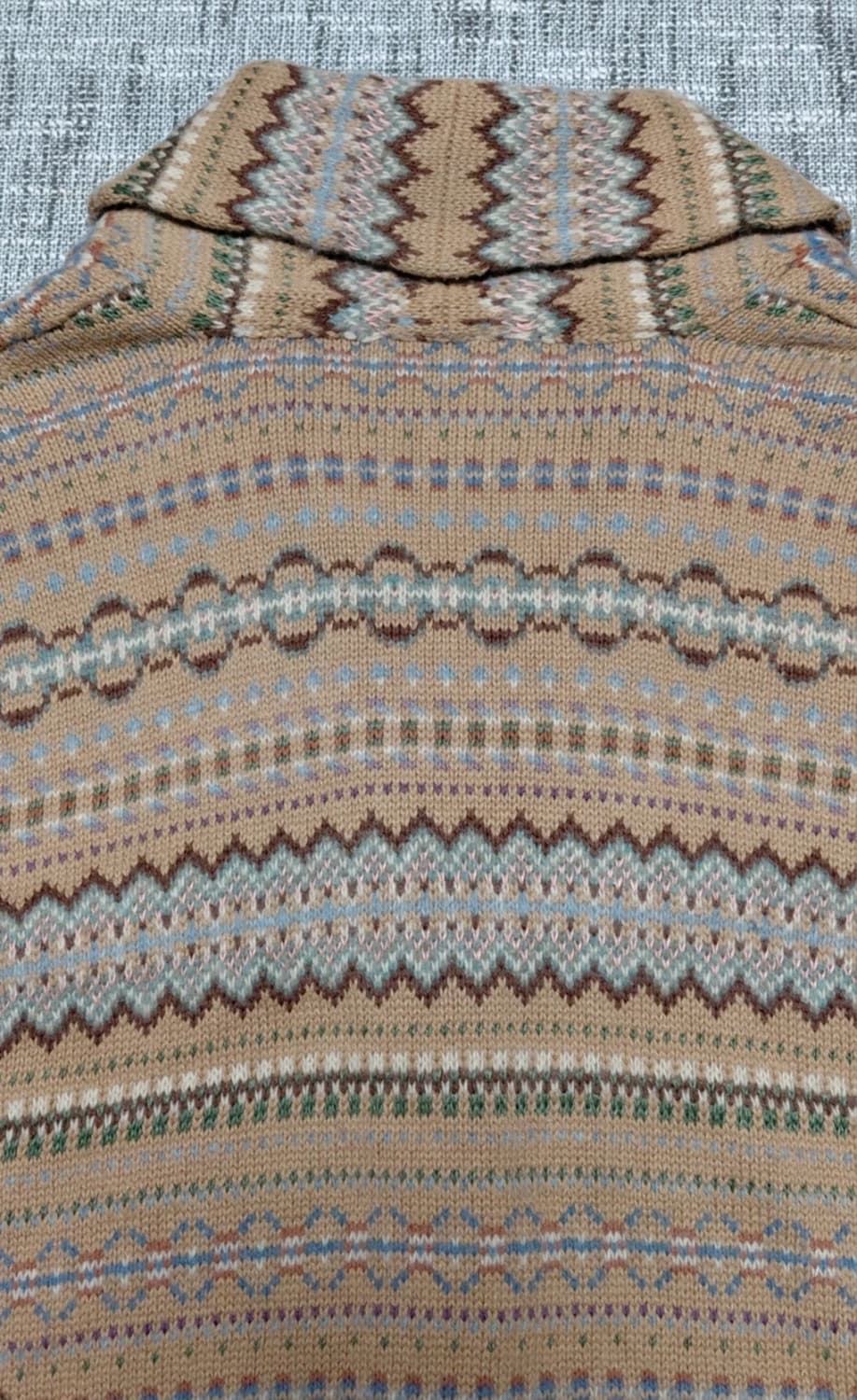 로렌 랄프로렌 페어아일 패턴 니트 가디건 (XL) 상품이미지6