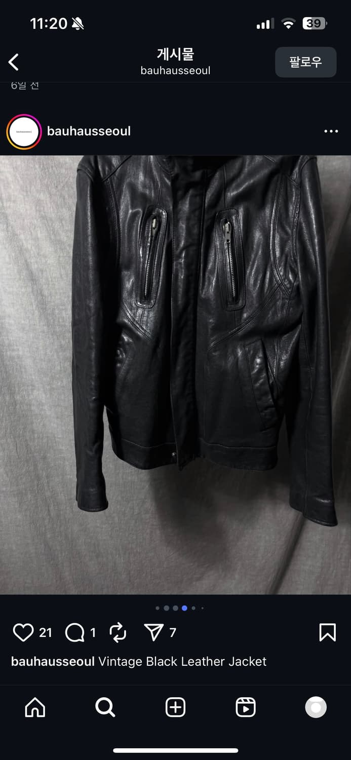 빈티지 레더 자켓 100-105 상품이미지6