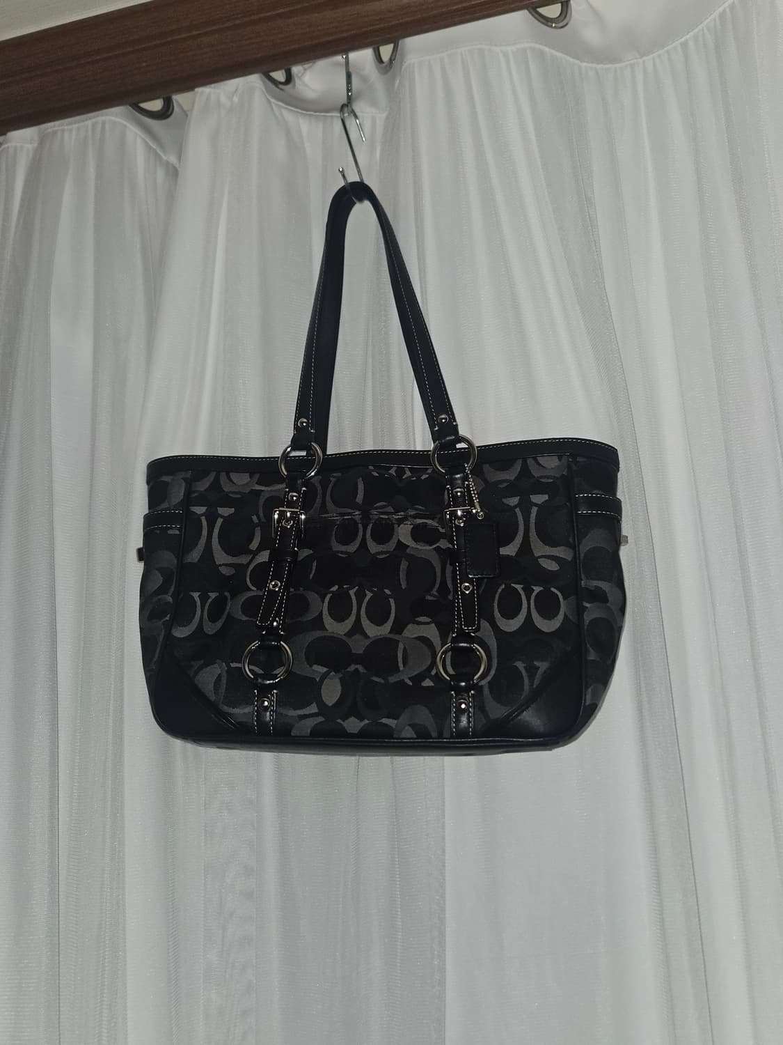 빈티지 코치🖤 블랙 오네갸루 백 상품이미지3