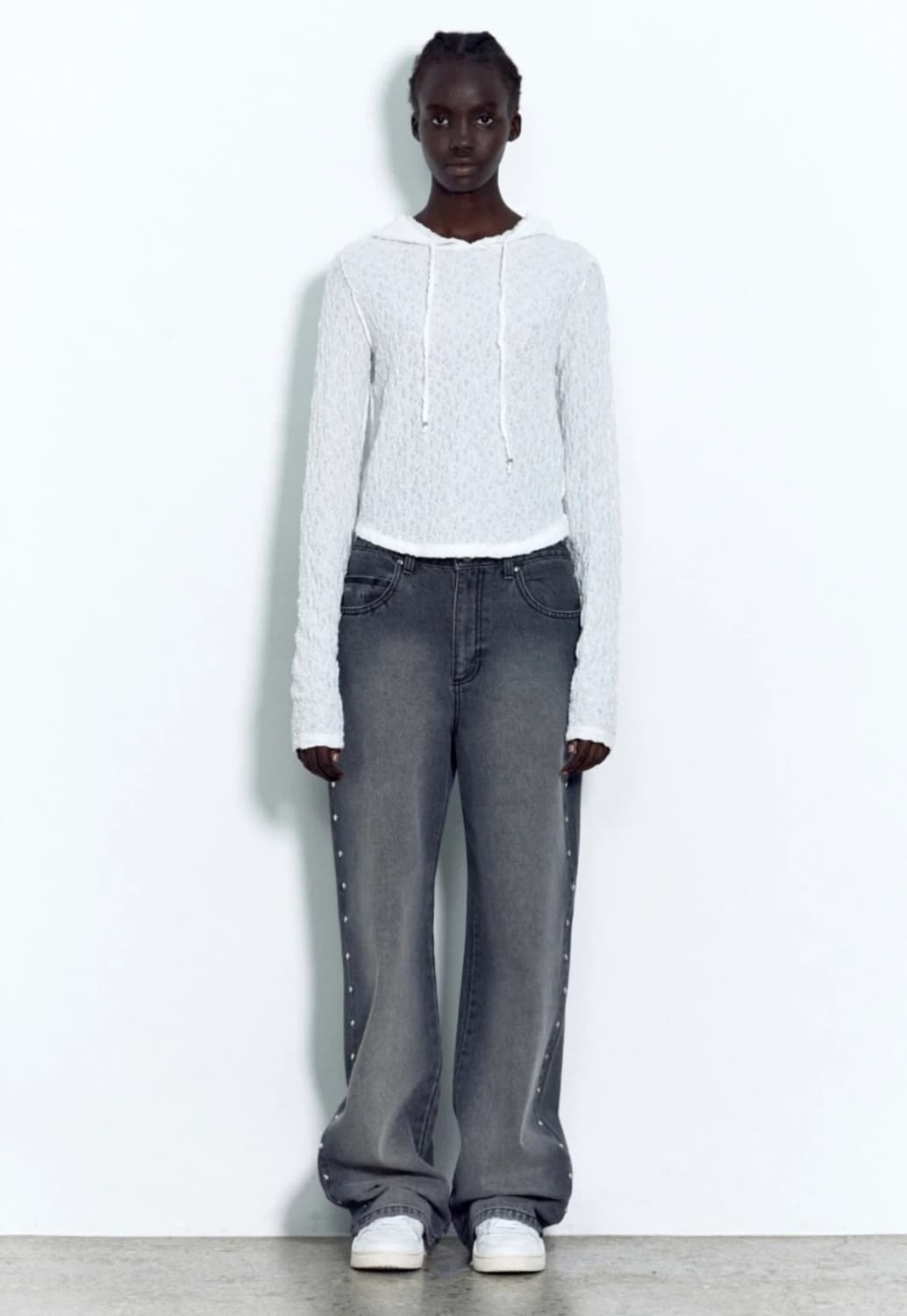 인사일런스우먼 스터드 데님 팬츠 상품이미지1