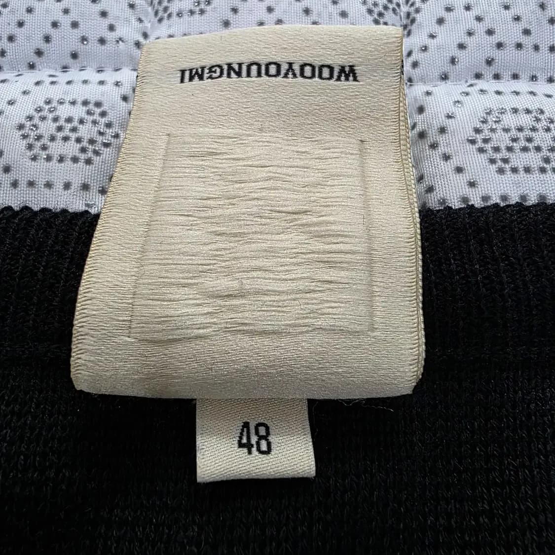 우영미 블랙 프린트 니트 스웨터 100 상품이미지5