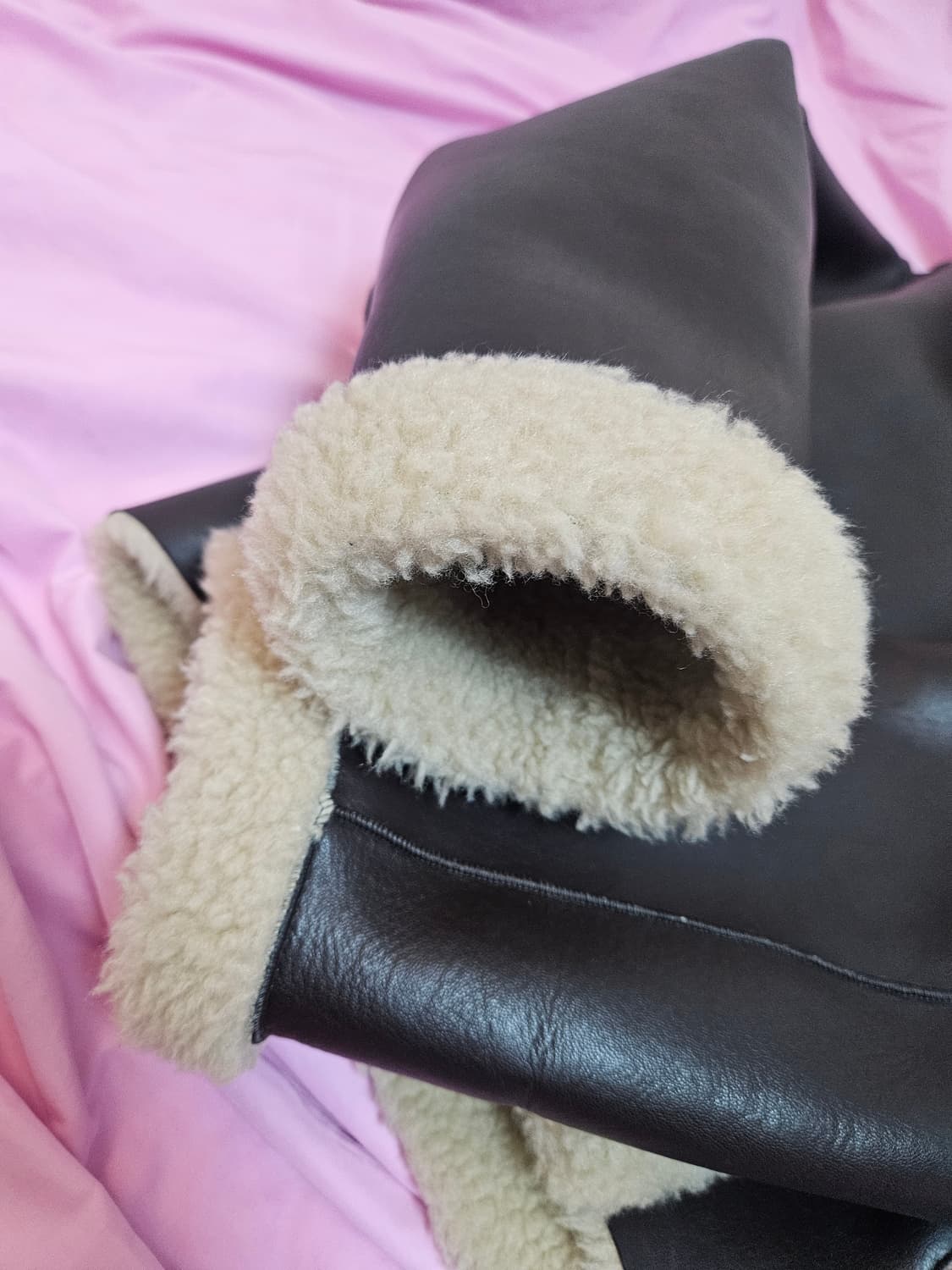 파사드패턴 리버시블 무스탕 상품이미지6