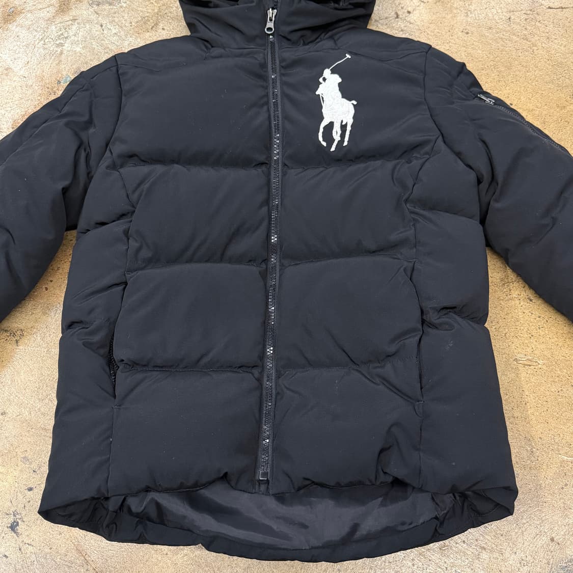 [정품/M] 폴로 랄프로렌 후드 패딩 블랙 b19 상품이미지3