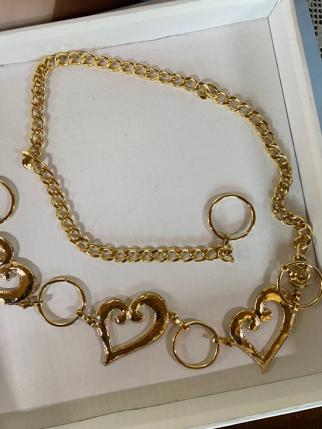 Y2k 골드하트 체인 벨트 빈티지 상품이미지4