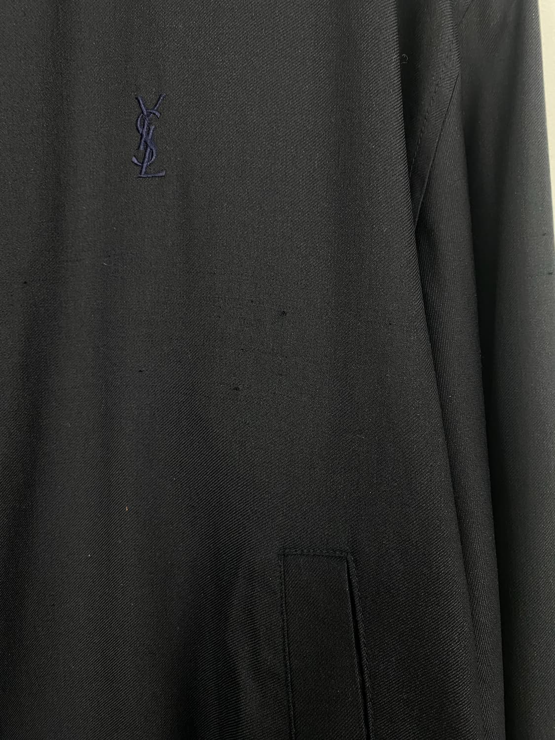 입생로랑 YSL 블랙 울실크 블루종 자켓 L <596> 상품이미지5