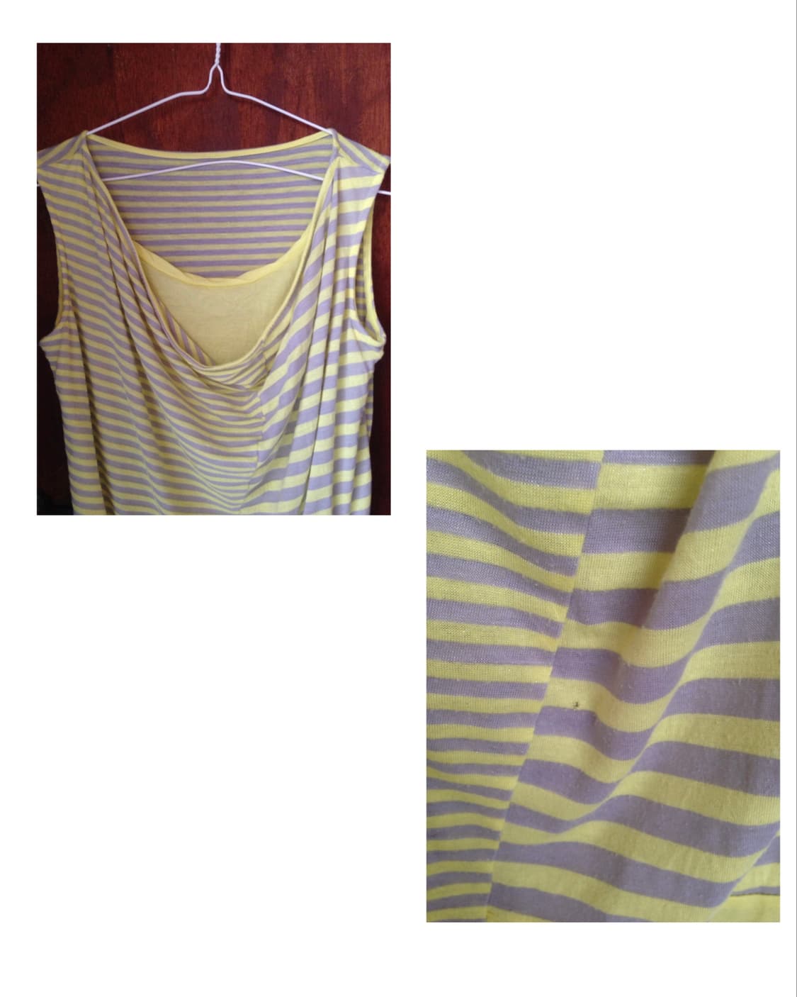 Yellow Striped Layered Tank Top 상품이미지3