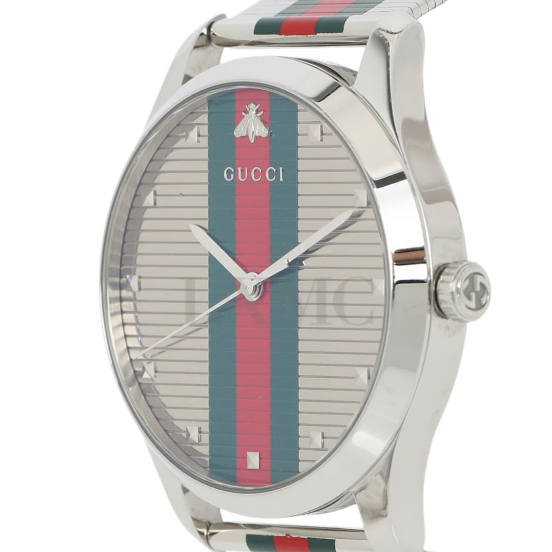 구찌 G 타임리스 삼선 메쉬밴드 시계 스틸워치 YA126284 상품이미지5