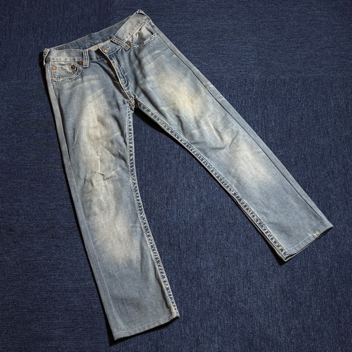 트루릴리젼 데미지 워싱 데님팬츠 상품이미지1