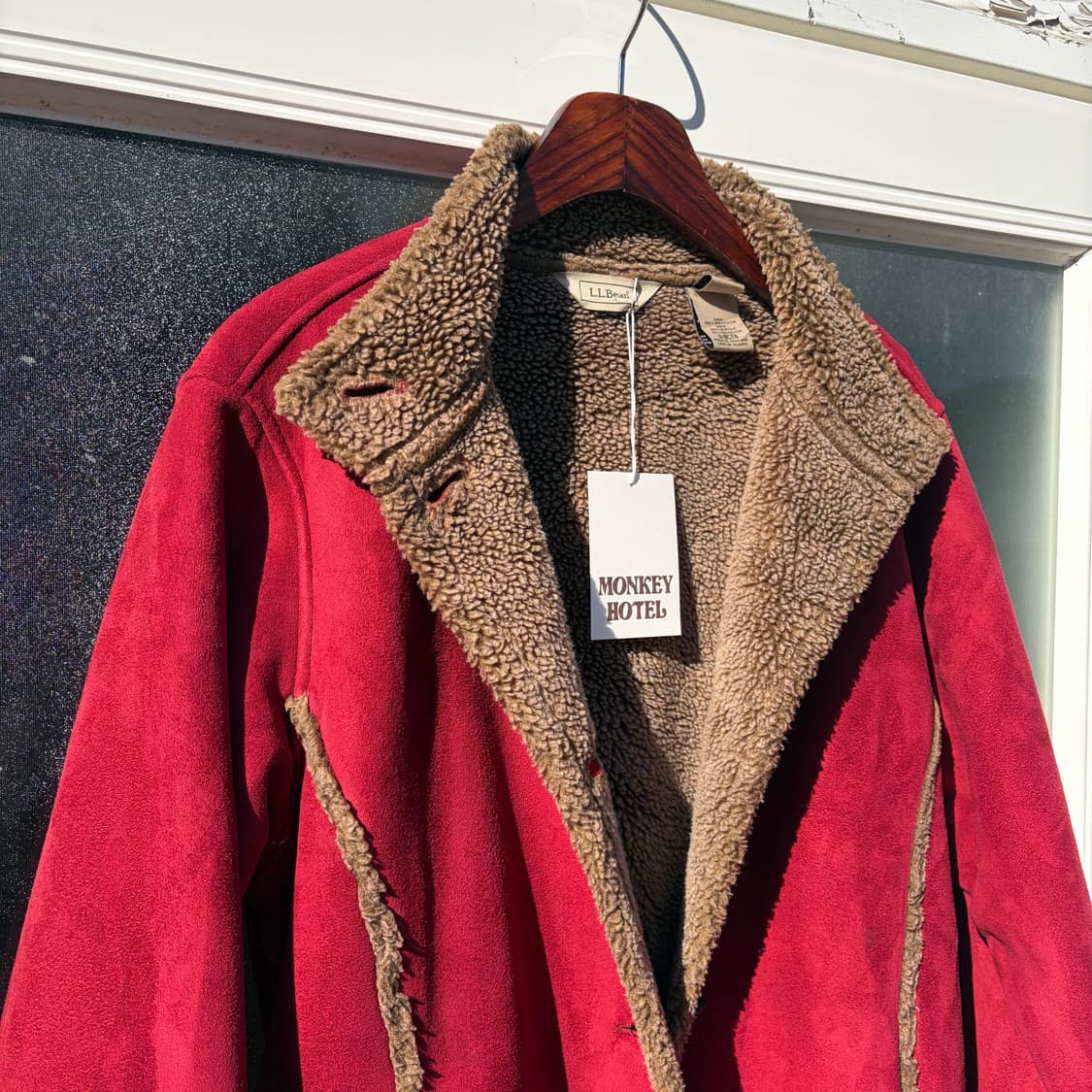 엘엘빈 빈티지 스웨이드 쉐르파 코트 M 상품이미지8