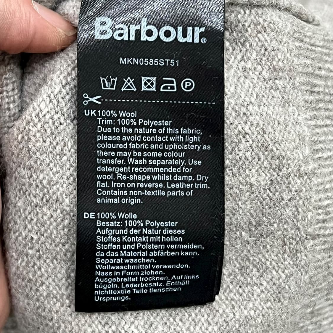 바버 엘보패치 반집업 니트 s08594 상품이미지8