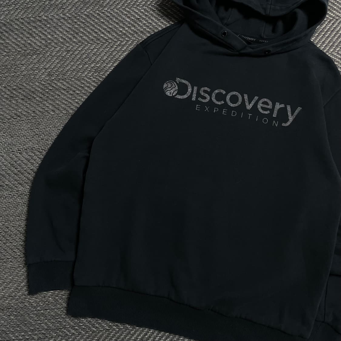 디스커버리 그래픽 박시핏 후드 티셔츠 블랙y 5402 상품이미지4