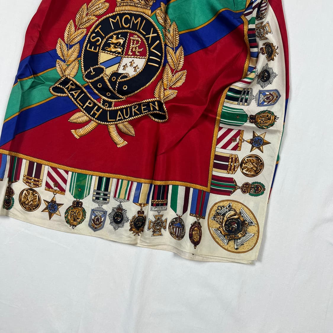 90‘s 폴로랄프로렌 og 빅크레스트 실크 스커트 치마 상품이미지3