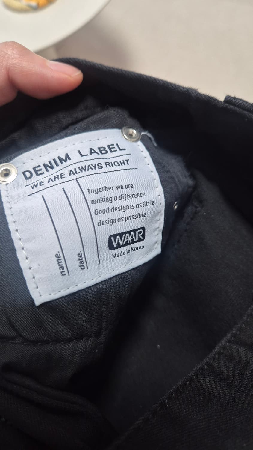 WAAR 부츠컷 데님 팬츠 블랙 상품이미지4
