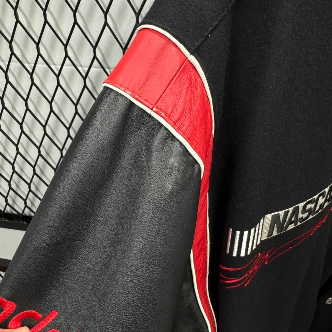 90s 제프 해밀턴 X 나스카 리버시블 바시티 자켓 레드 블랙 배색 상품이미지10