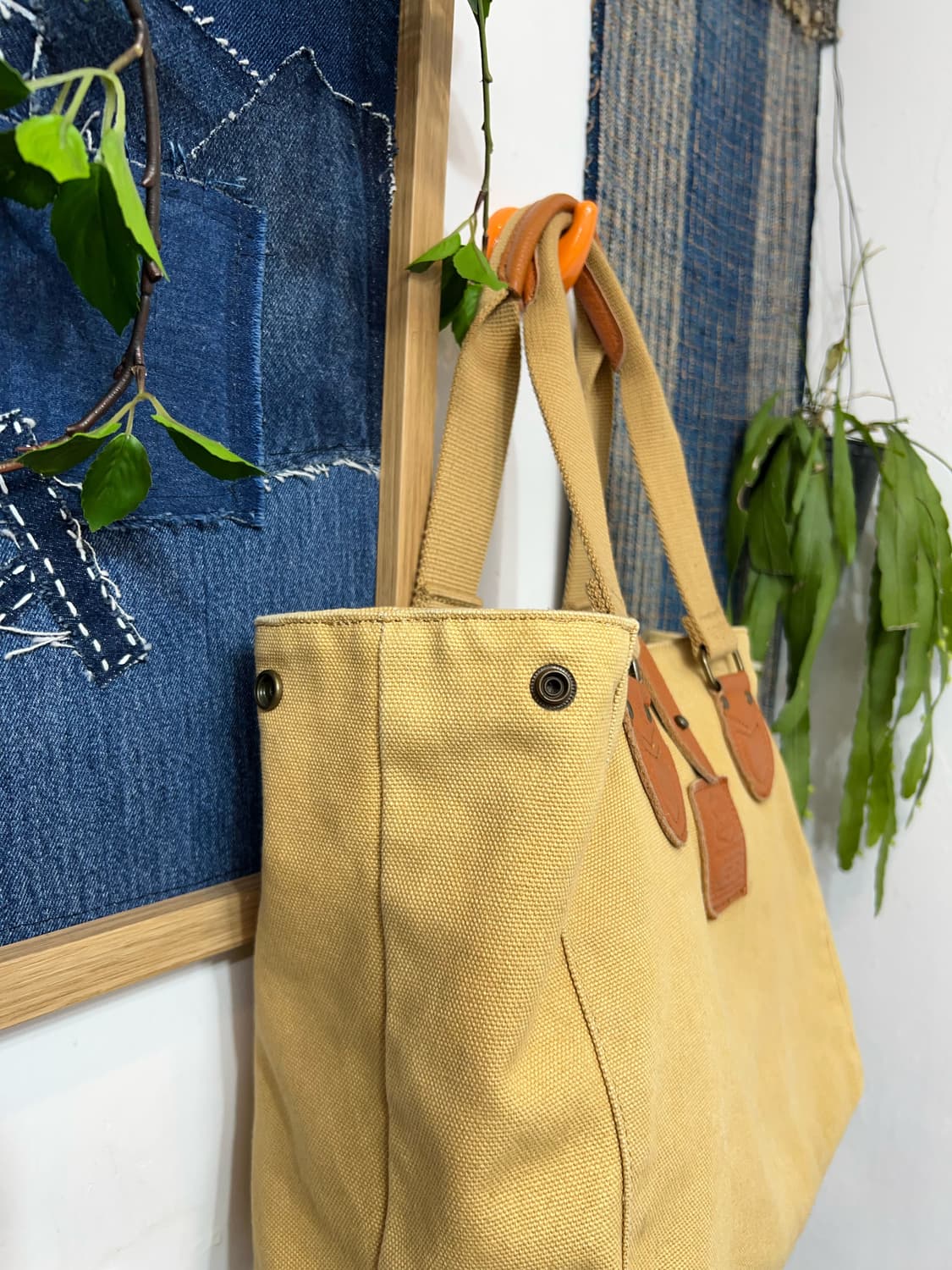 Samansa mos2  Leather Trimmed Canvas Tot 상품이미지5