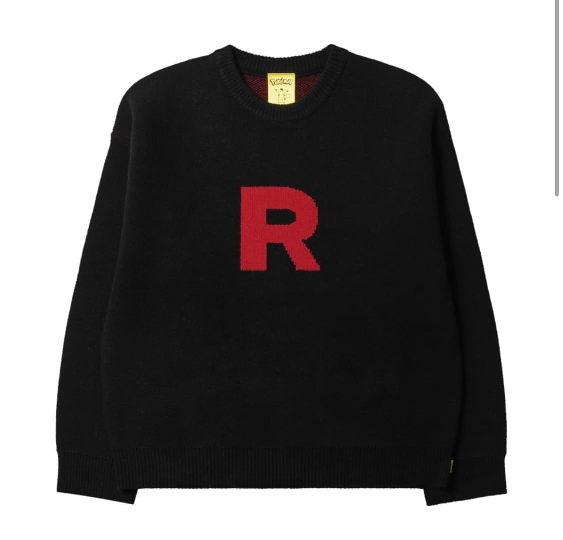 [XL] 아이앱 스튜디오 x 포켓몬 로켓단 니트 블랙 레드 상품이미지2