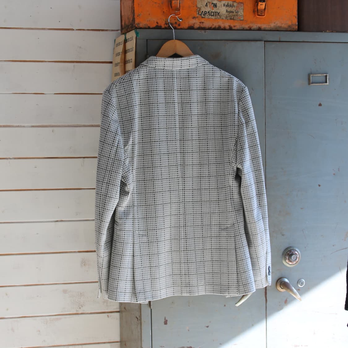 (착용컷) ZARA 체크 블레이져 (남성용 100) 상품이미지2