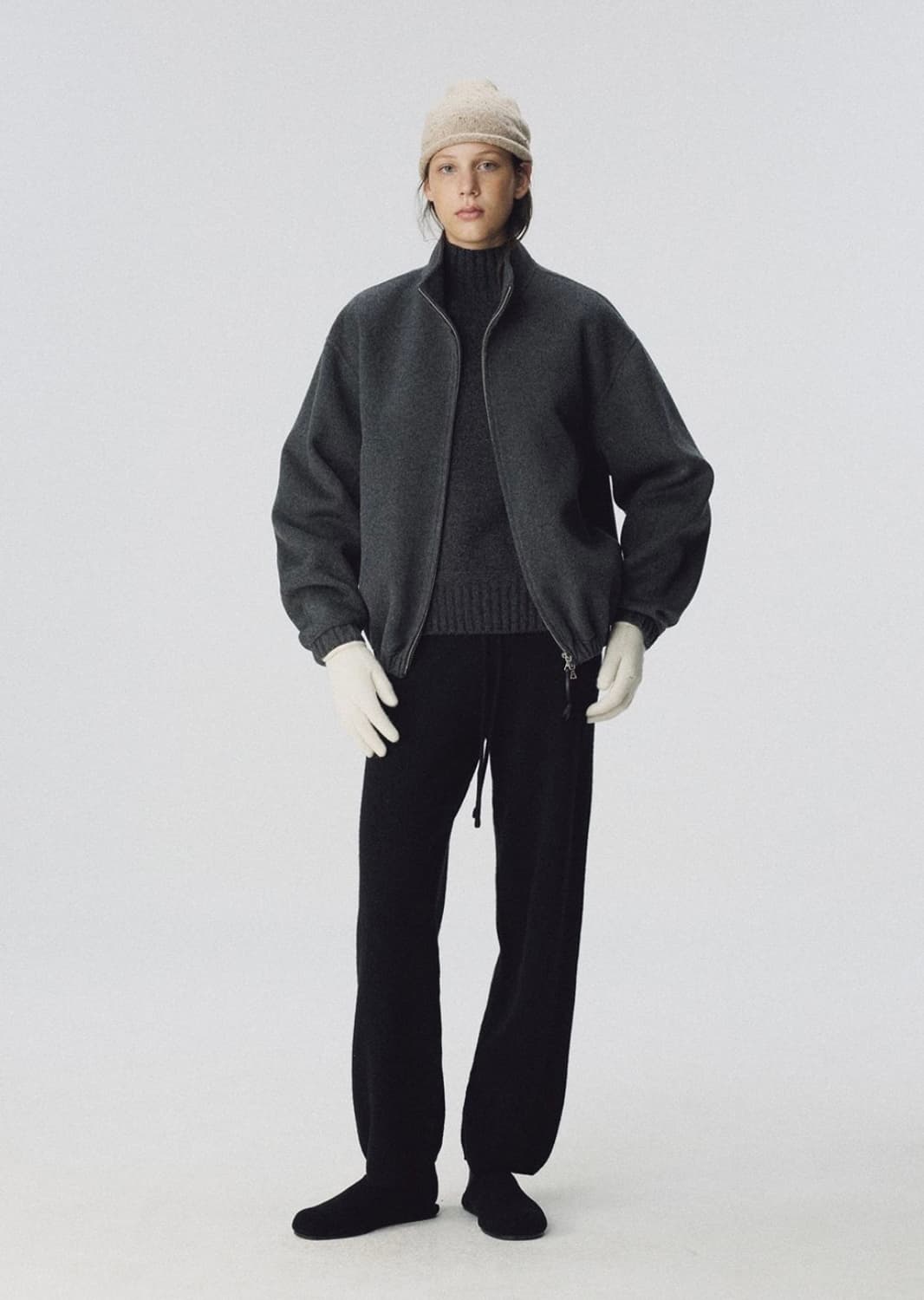 (새상품) 낫띵리튼 블루종 Plaza zip blouson 다크그레이 상품이미지2