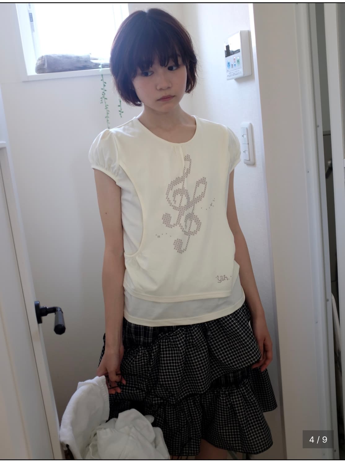 Melody half sleeve, yellow 상품이미지2