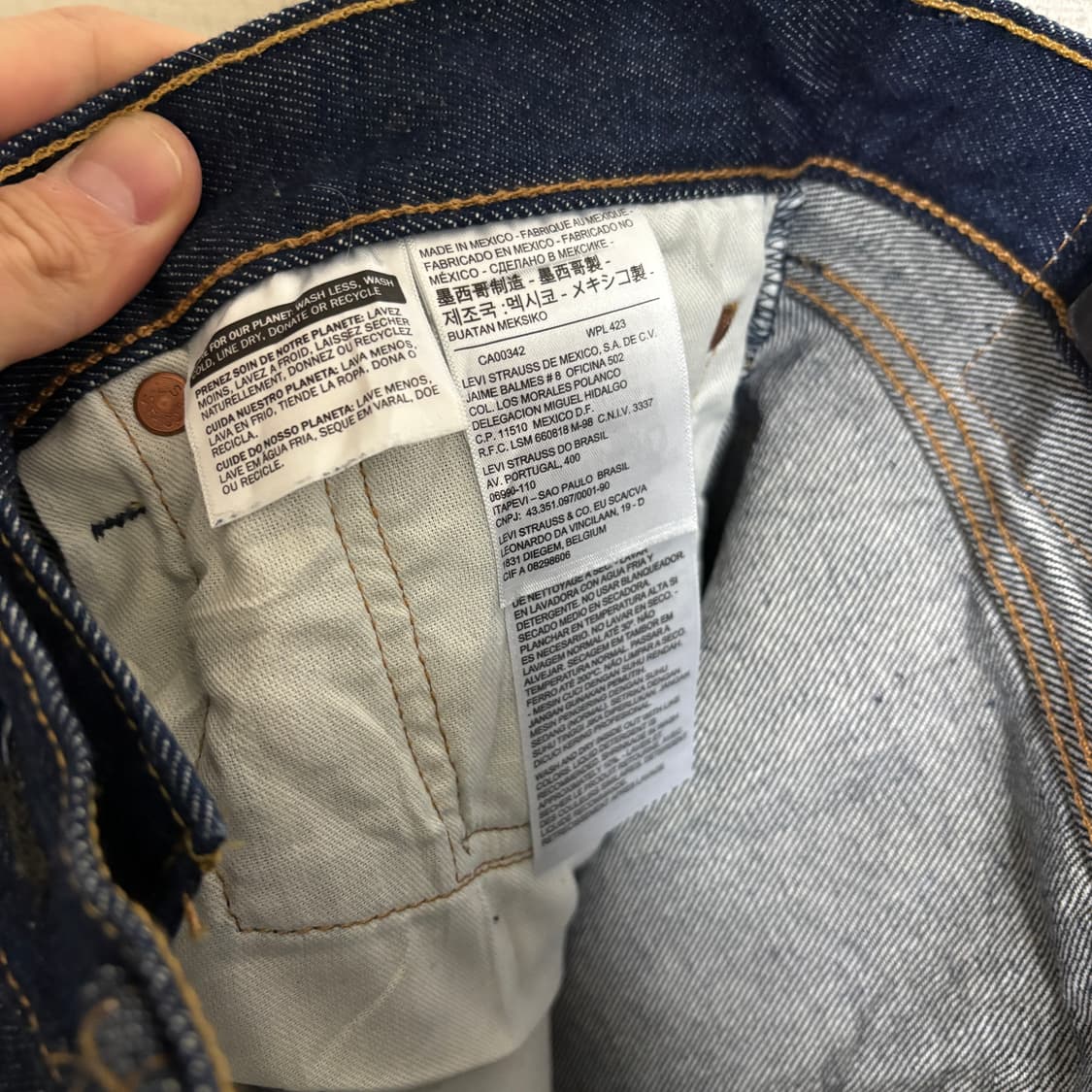 리바이스 501 스트레이트 생지 데님 팬츠 / W34, L30 상품이미지8
