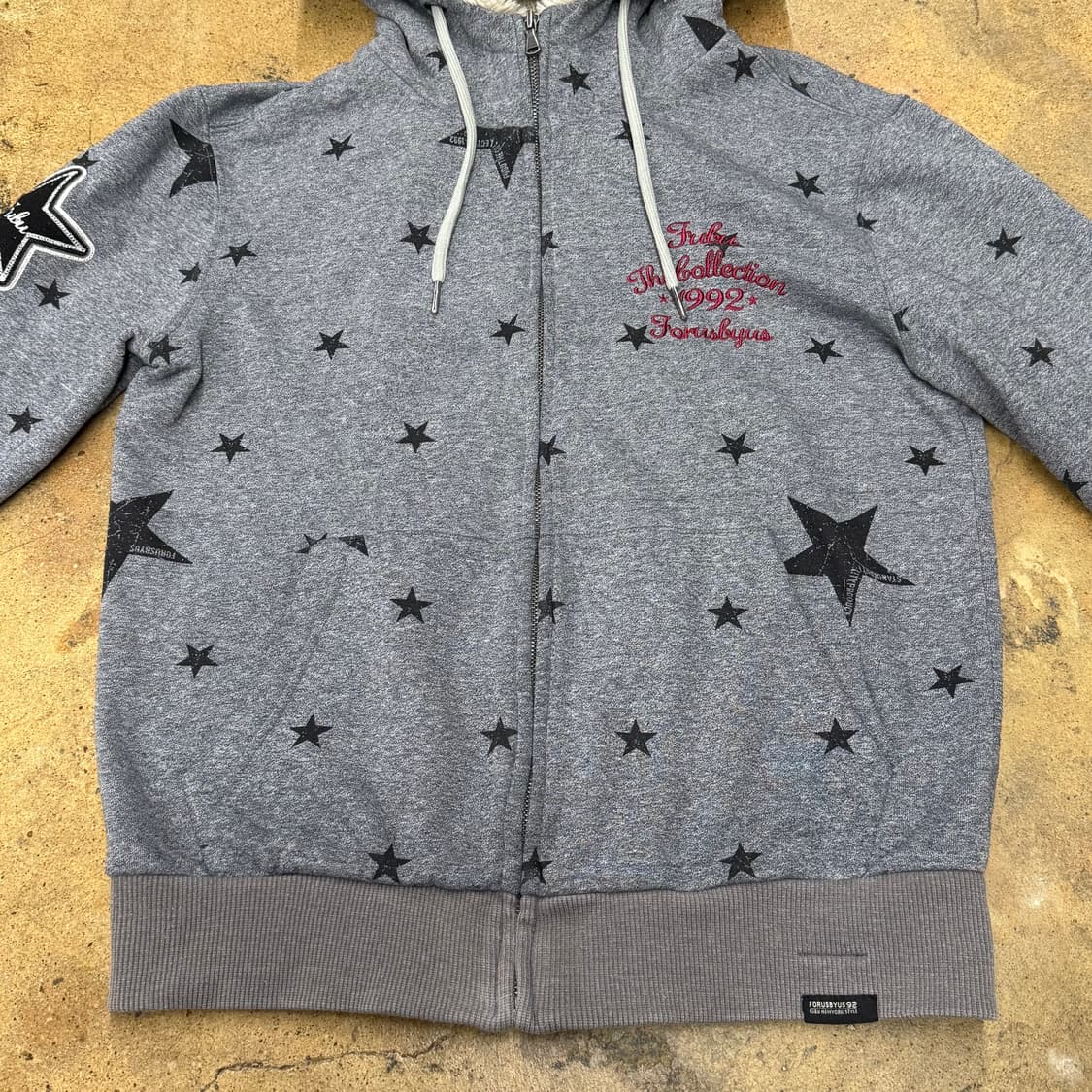 후부 도트 스타 그레이 후드집업  상품이미지3