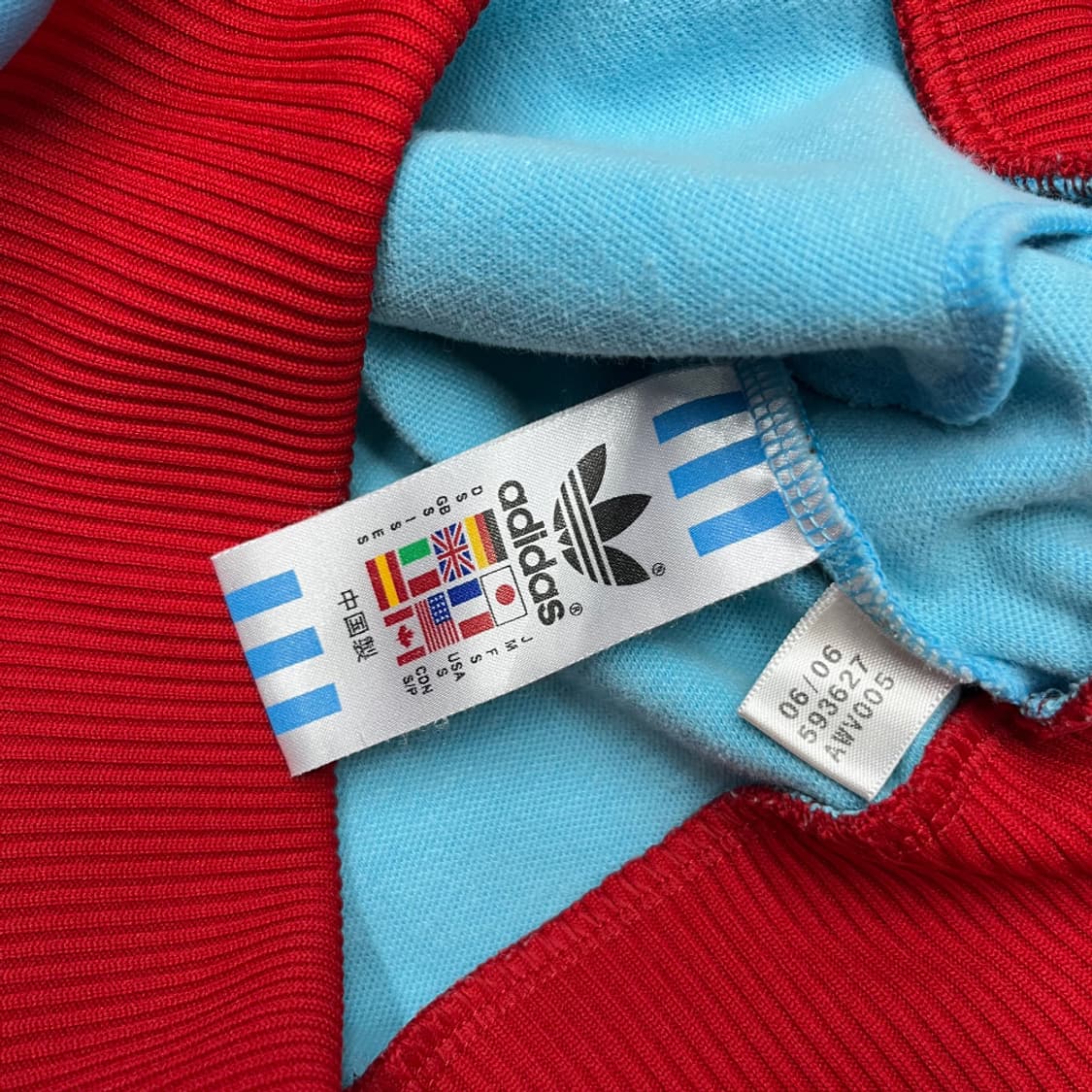 아디다스 레드라인 소라배색 트랙탑 M 상품이미지6