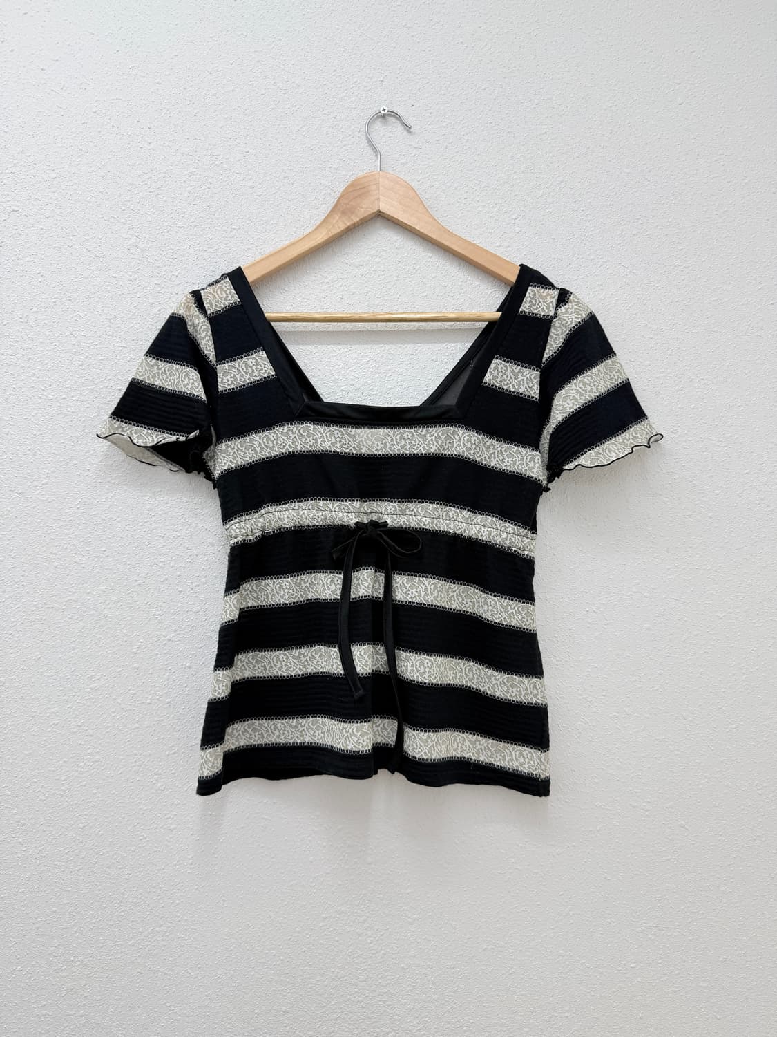 빈티지 Par Avion 스트라이프 레이스 블라우스 상품이미지5